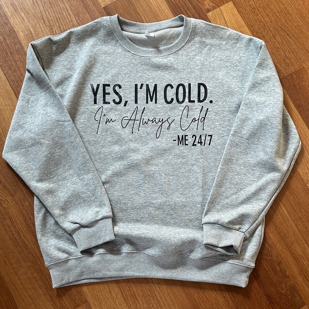 Gray sweatshirt